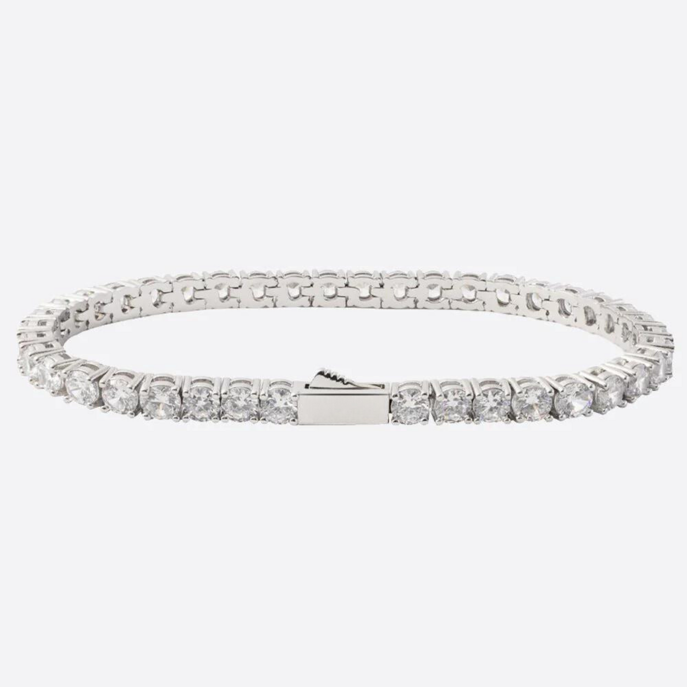 MOISSANITE TENNIS BRACELET - 4MM WHITE GOLD