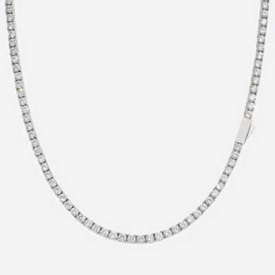 MOISSANITE TENNIS CHAIN - 3MM WHITE GOLD