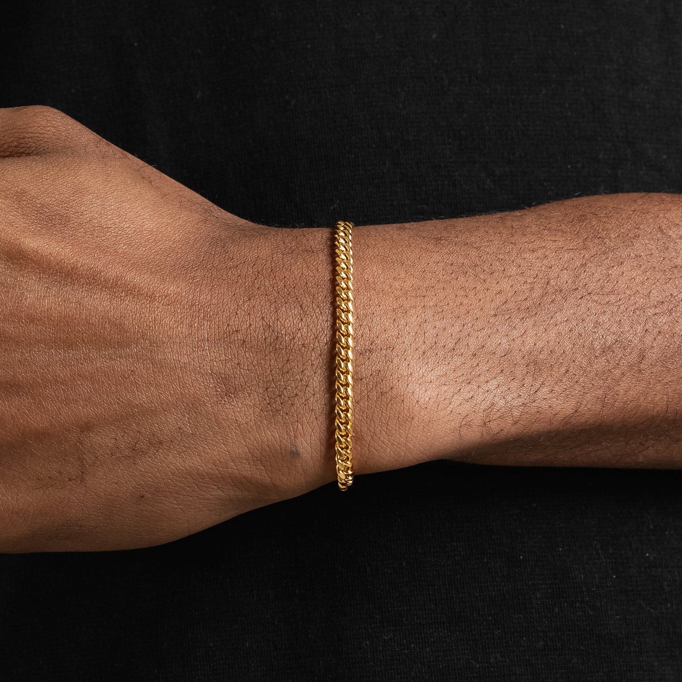 CUBAN LINK BRACELET (18K GOLD) 4MM