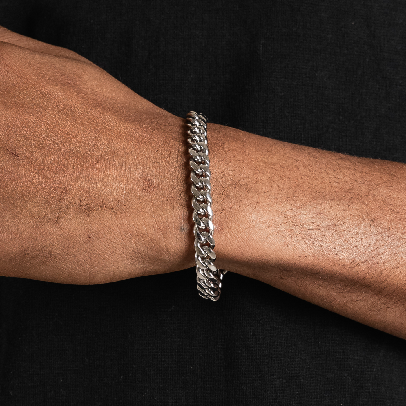 CUBAN LINK BRACELET (SILVER) 8MM