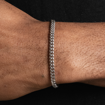 CUBAN LINK BRACELET (SILVER) 4MM