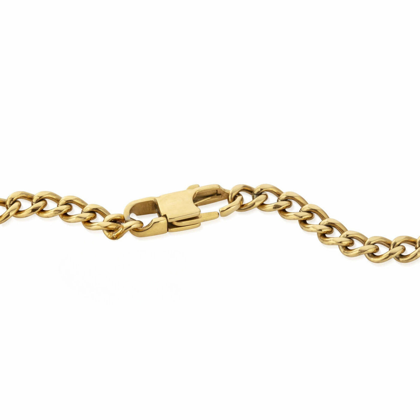 CUBAANSE ARMBAND MET LINKS (18K GOUD) 4MM