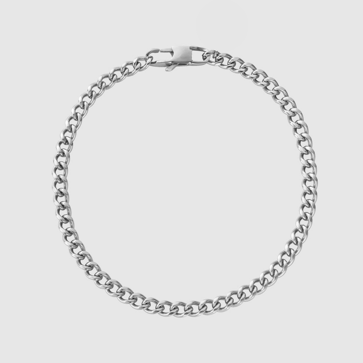 CUBAANSE LINK ARMBAND (ZILVER) 4MM