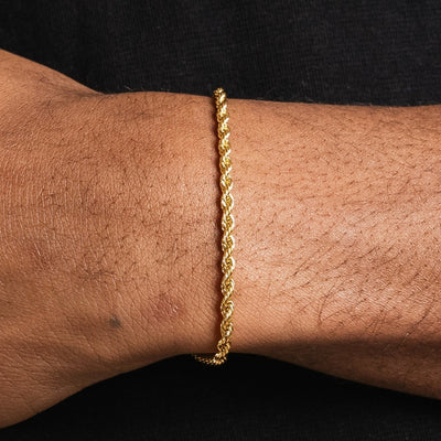 ROPE BRACELET (18K GOLD) 3MM