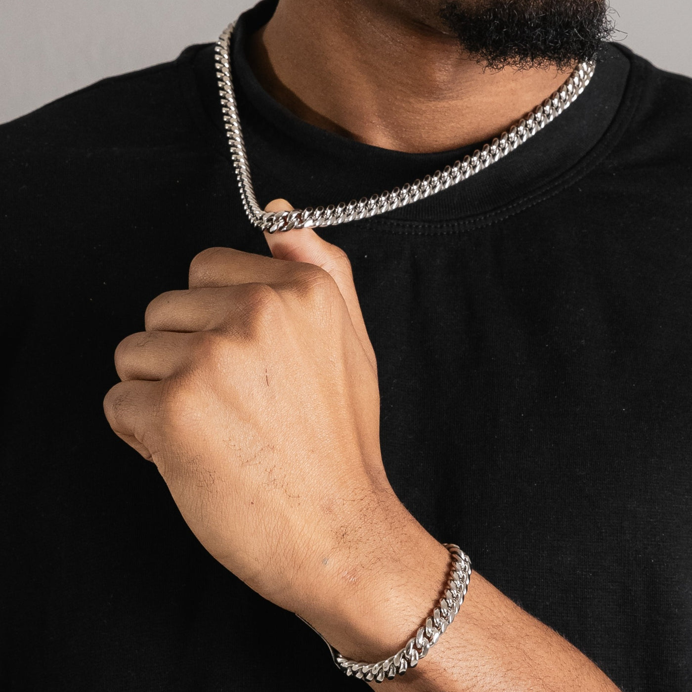 CUBAN LINK BRACELET (SILVER) 8MM