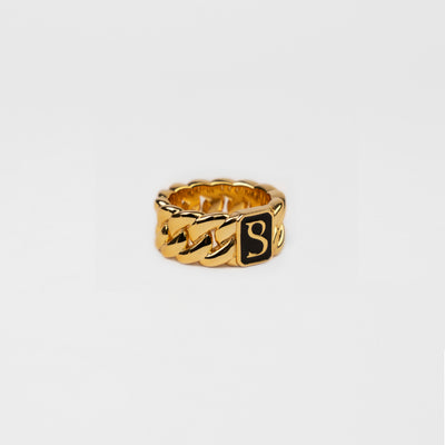 SABONZO - GOLD ENAMEL RING